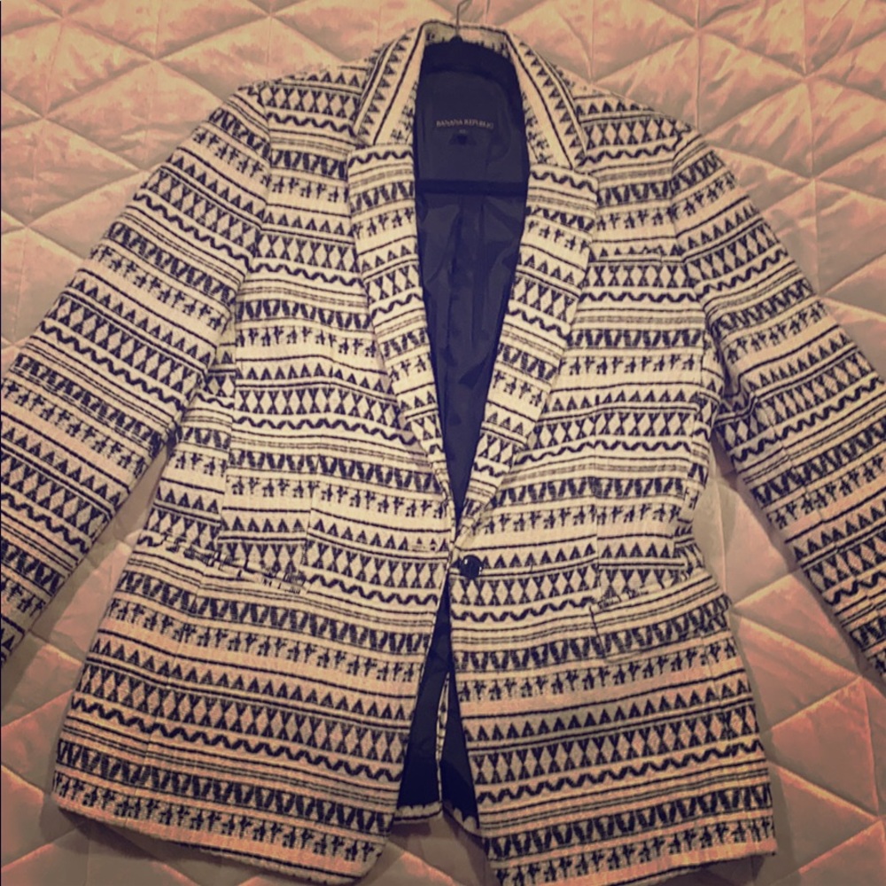 Banana republic blazer tribal print